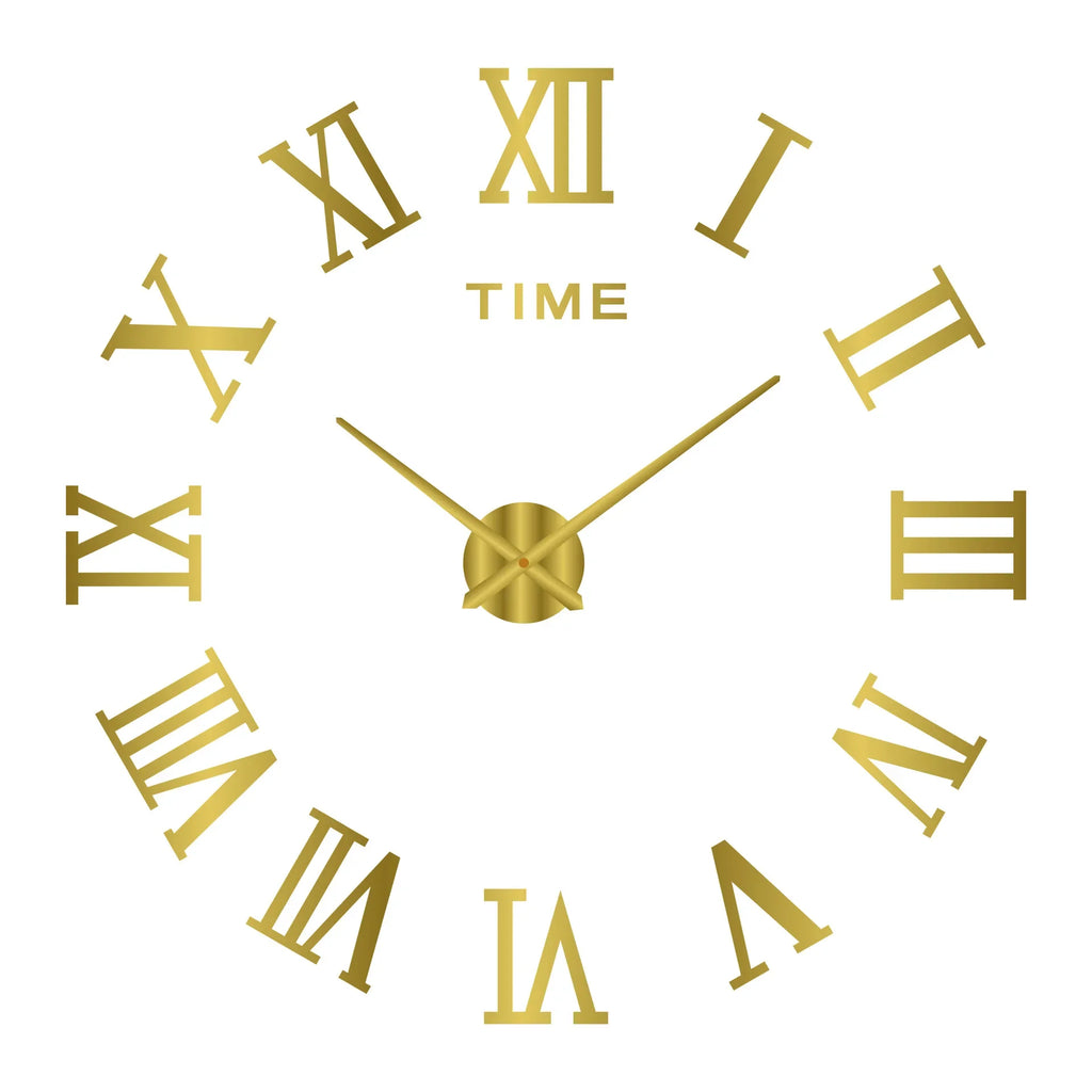 Elegant Modern Large Wall Clock - 3D DIY Quartz Design