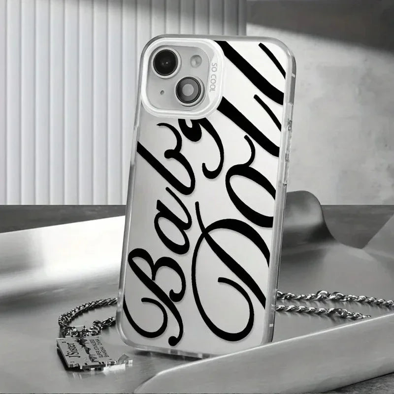Elegant English Letters Phone Case - Premium Design