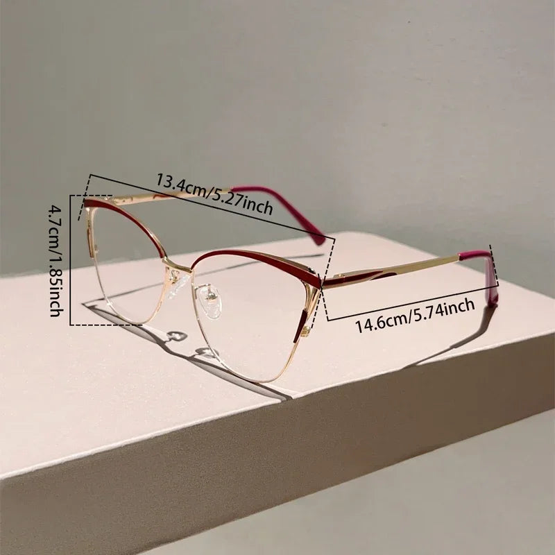 Luxury Oversized Cat Eye Glasses - Vintage Optical Frames