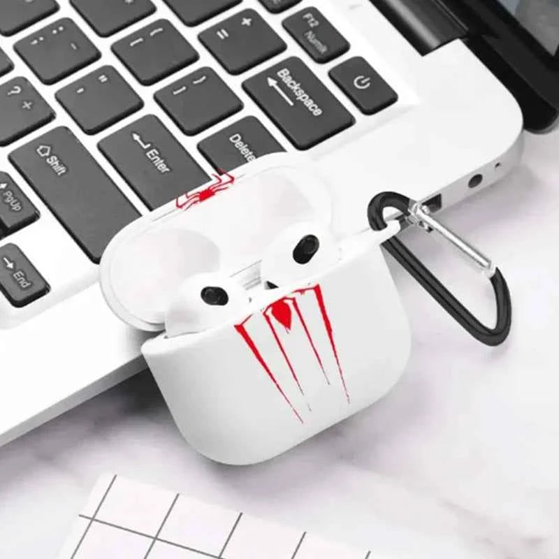 Red Spider Airpod Case Man Black and White Earphone Cover for AirPods 2 3 Pro 2nd Generation Case Gift for Friends