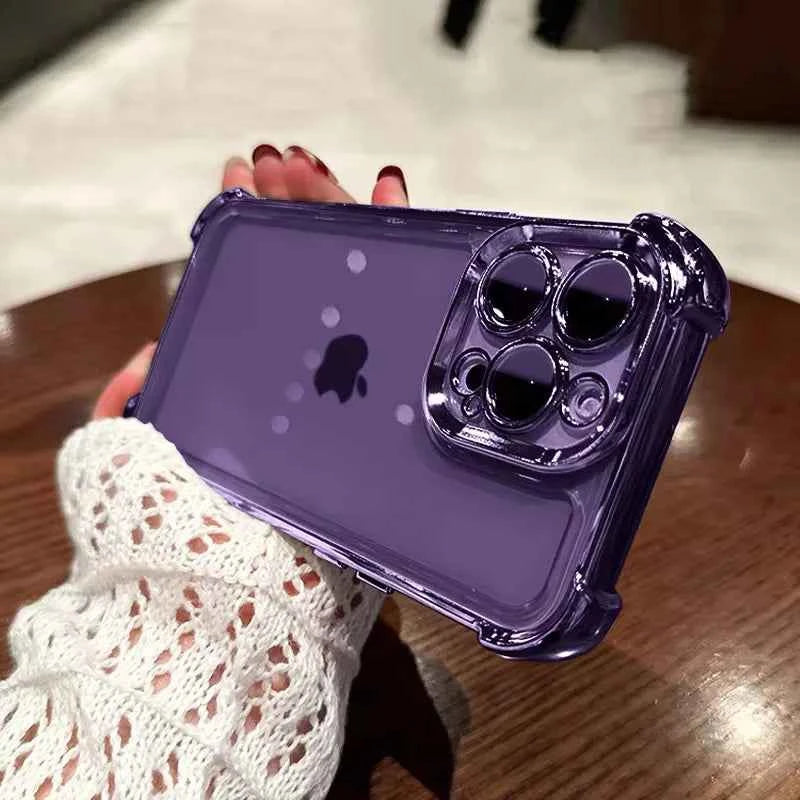 Luxury Plating Clear Shockproof Phone Case - Premium Protection