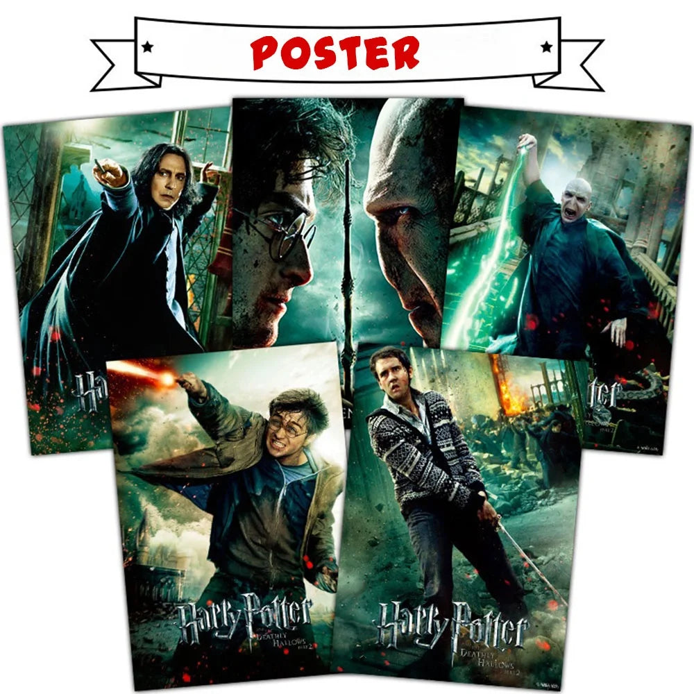 Premium Harry Potter Poster Wall Art Set - Movie Decor