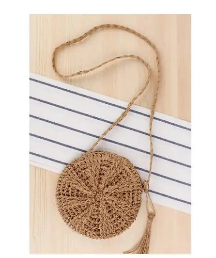 Elegant Women's Straw Tote - Handmade Beach Weaver