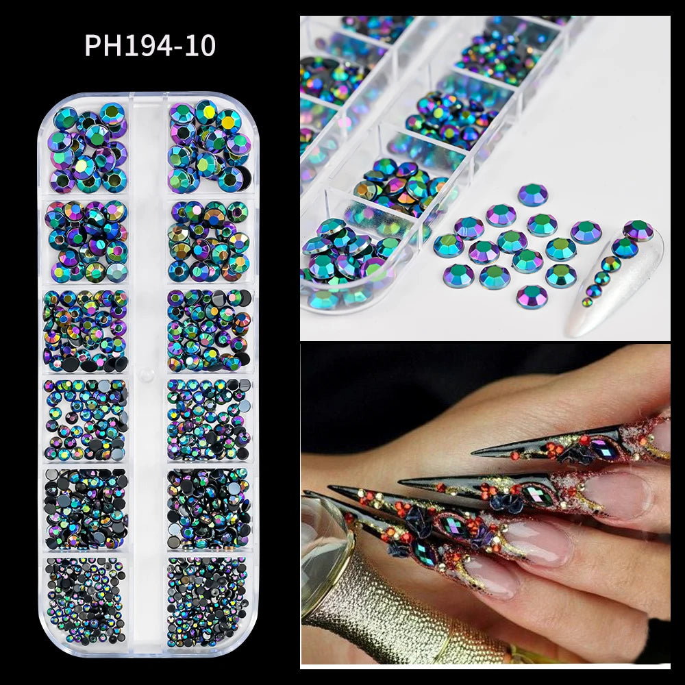 Luxury Pink Nail Rhinestones - Crystal Glitter Charms & Gems