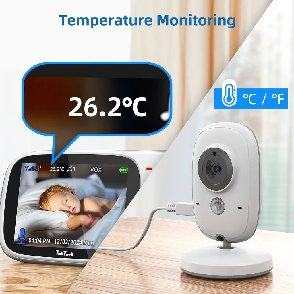 Premium Video Baby Monitor - 3.2 Inch Wireless Night Vision Camera