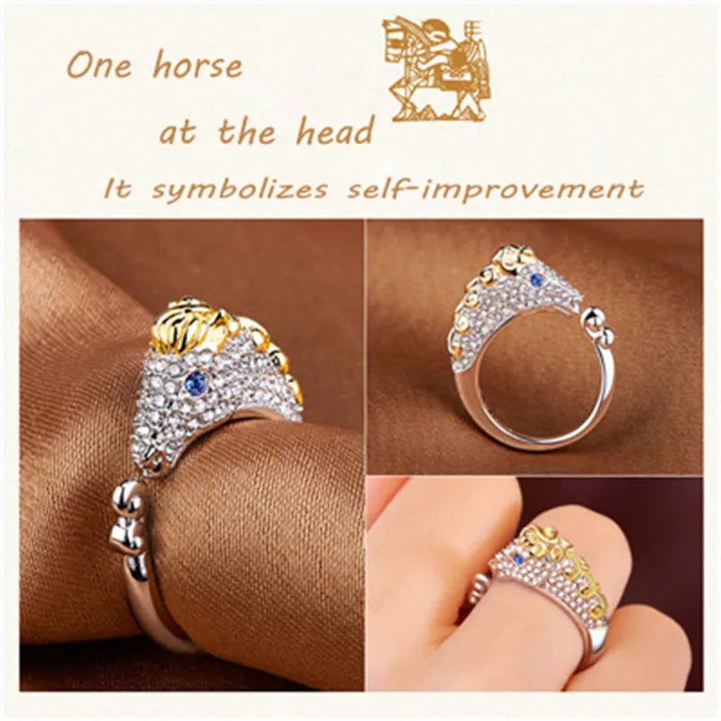 Luxury Crystal Animal Ring - Adjustable Statement Jewelry