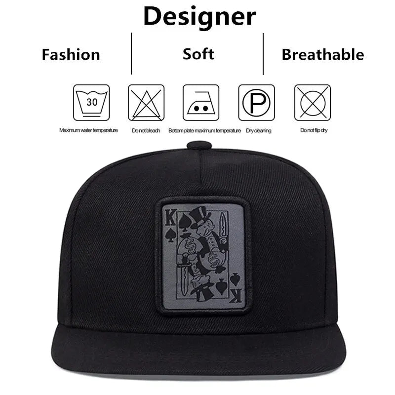 Premium Hip Hop Caps - Playing Card Snapback