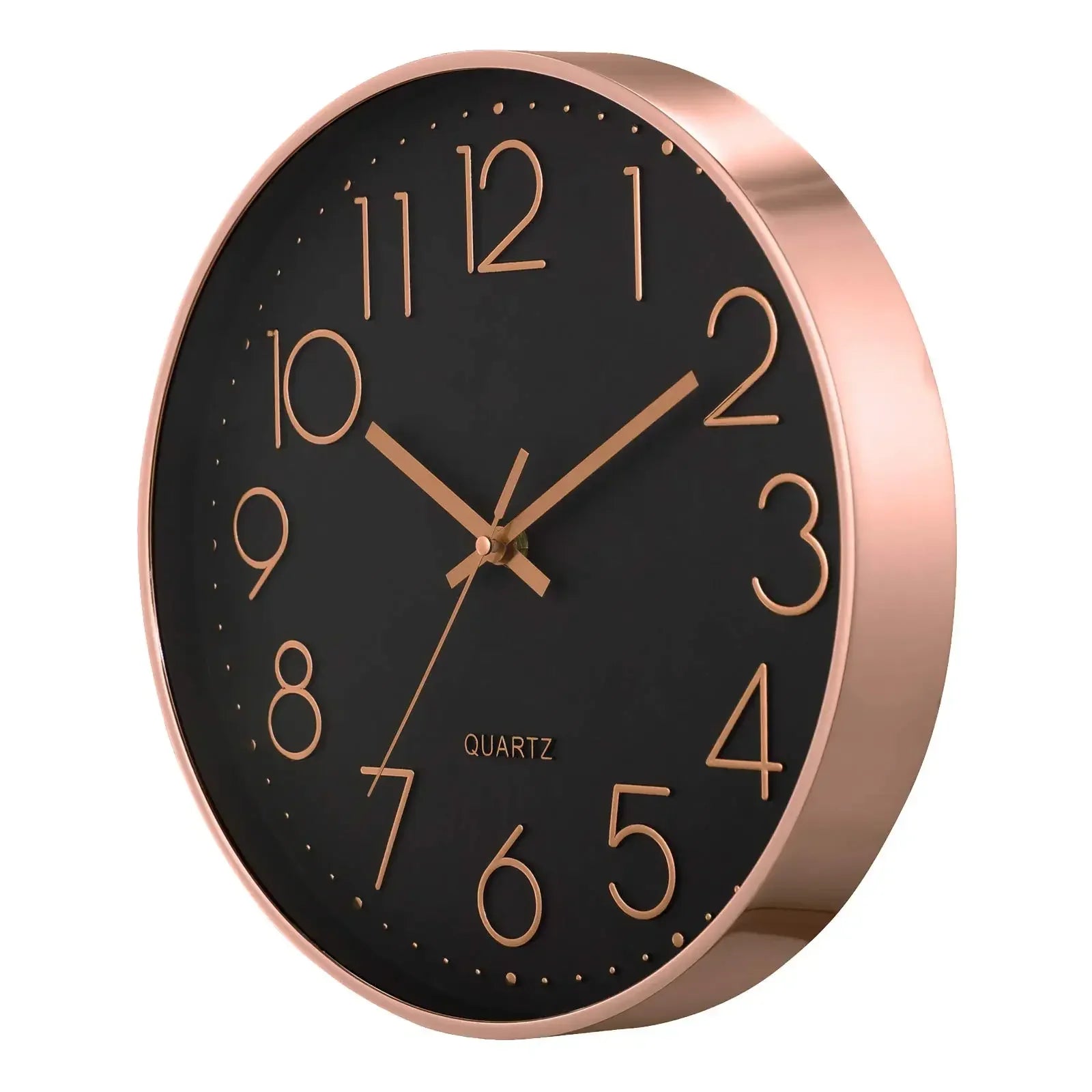 8 inch silent wall clock - elegant modern design with metal frame and clear needle display