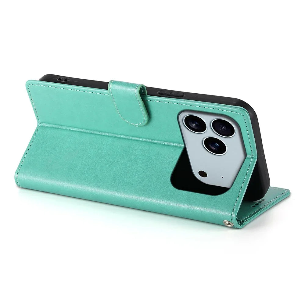Luxury Leather Flip Case - Wallet & Card Slot Cover