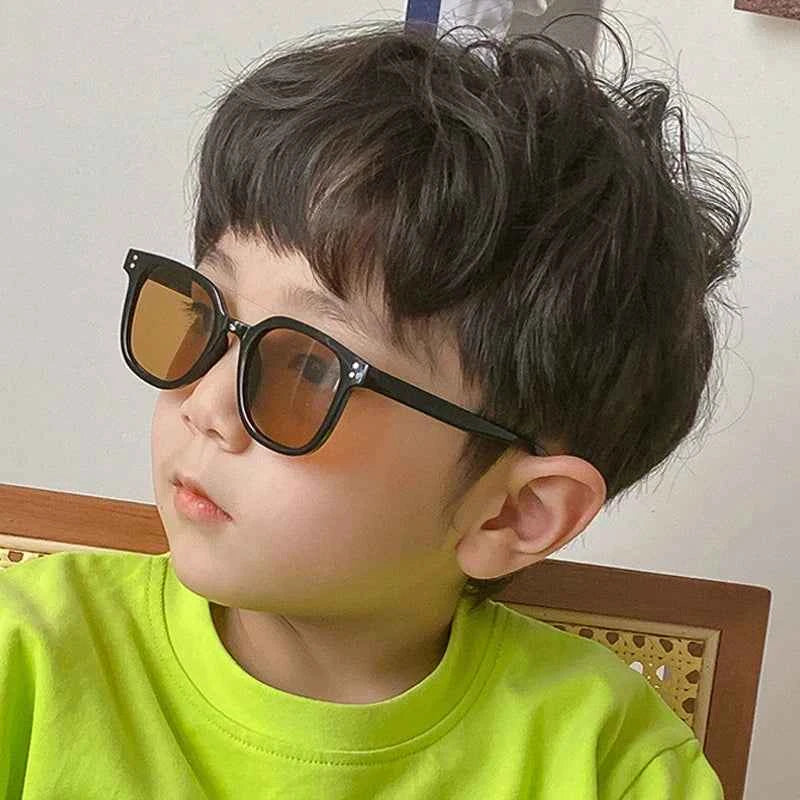 Premium Kids Sunglasses - UV400 Vintage Square Eyeglasses