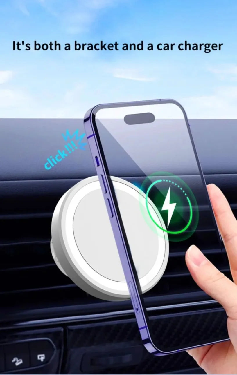Premium Magsafe Car Wireless Charger - 15W Fast Vent Mount