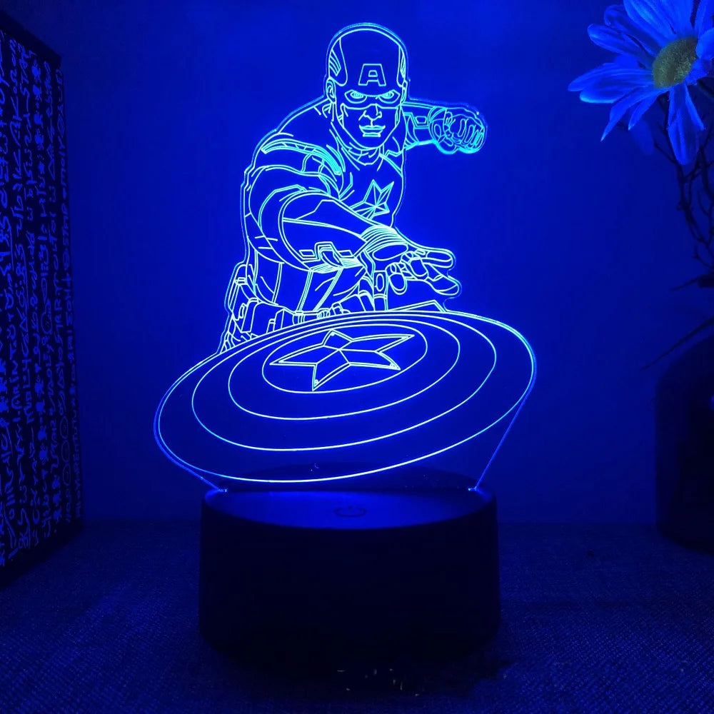 Premium 3D Night Light - Spider-Man 16-Color LED Desk Lamp