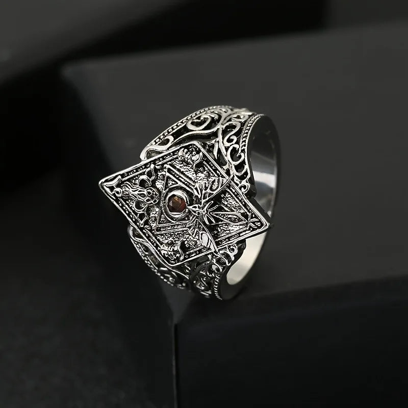 Vintage Gothic Bat Ring - Zirconia Rhombus Statement Piece