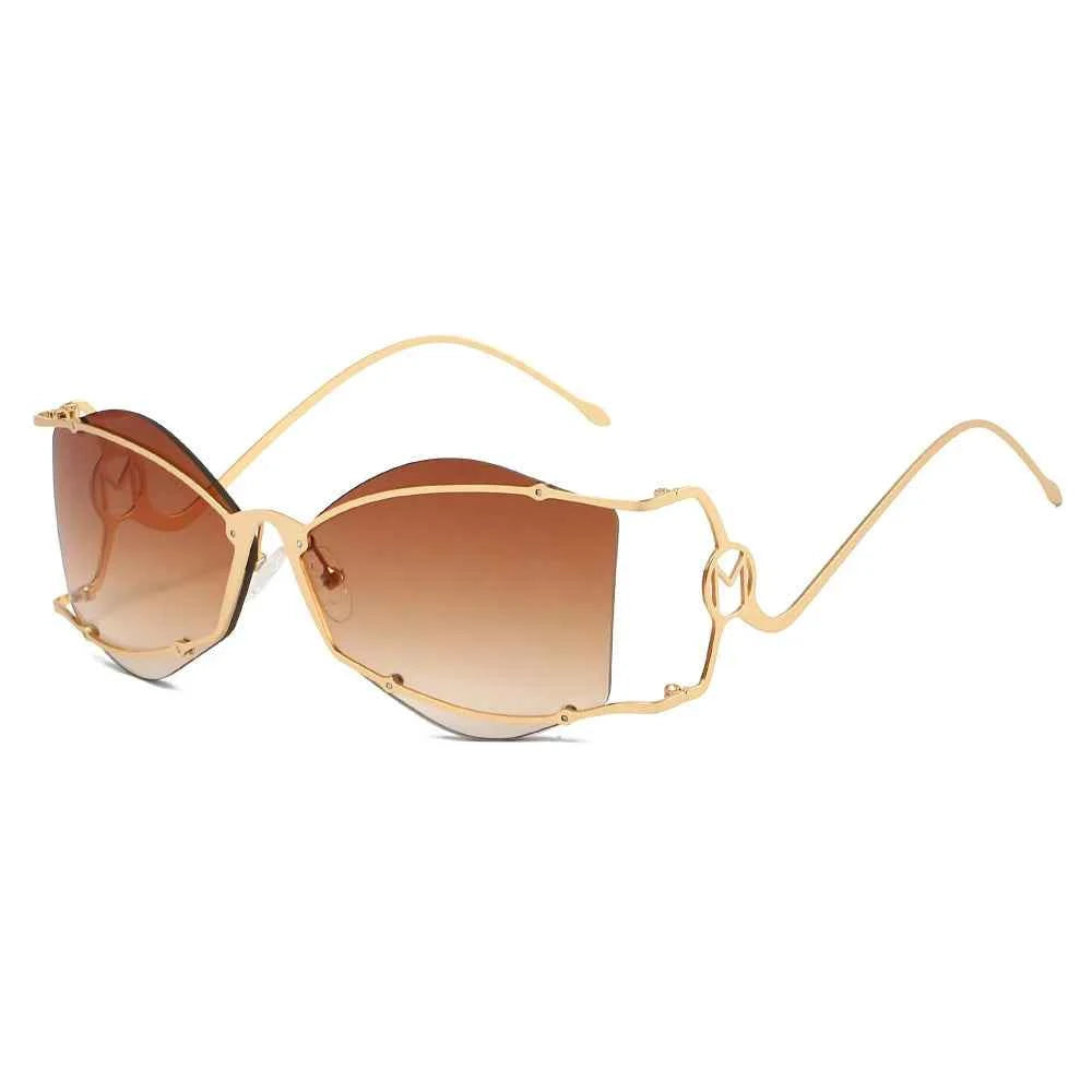 Premium Irregular Sunglasses Women - Trendy Bend Leg Sun Shades