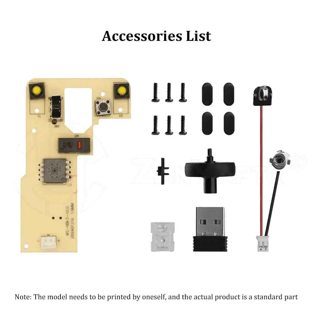 For banbu lab Wireless Mouse 002 DIY Creative Model Components for 3D printer parts Bambulab Hardware