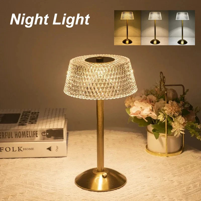 Premium Rechargeable LED Desk Lamp - Touch Dimming & Portable