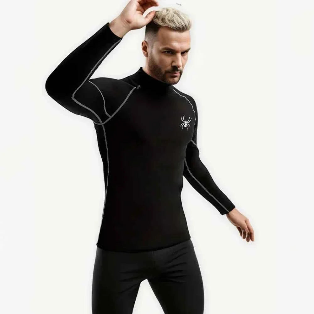 Premium Men's Compression Long Sleeve Shirt - Quick Dry Fitness Tee