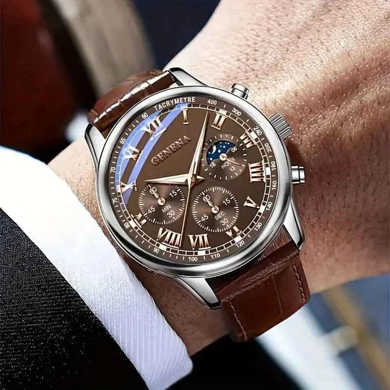 Luxury Men's Quartz Watch - Waterproof Business & Sport Timepiece