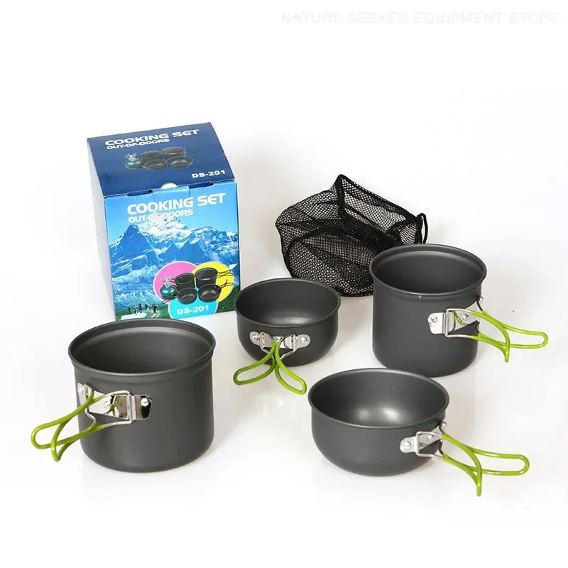 Premium Portable Camping Cookware Set - Outdoor Dining