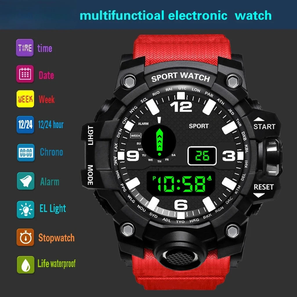 Premium Men's Sports Watch - Waterproof Digital Fitness Tracker