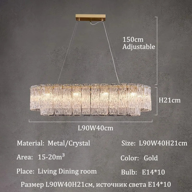 Elegant Luxury Crystal Chandelier - Dining & Living Room