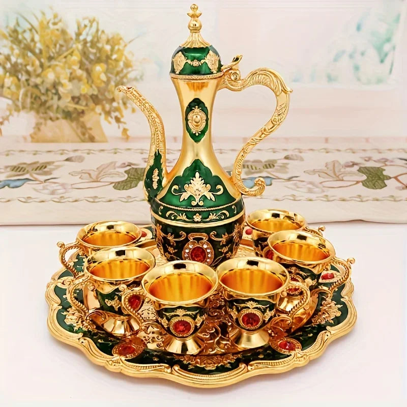 Elegant Luxury Turkish Tea Set - Vintage Metal Craft