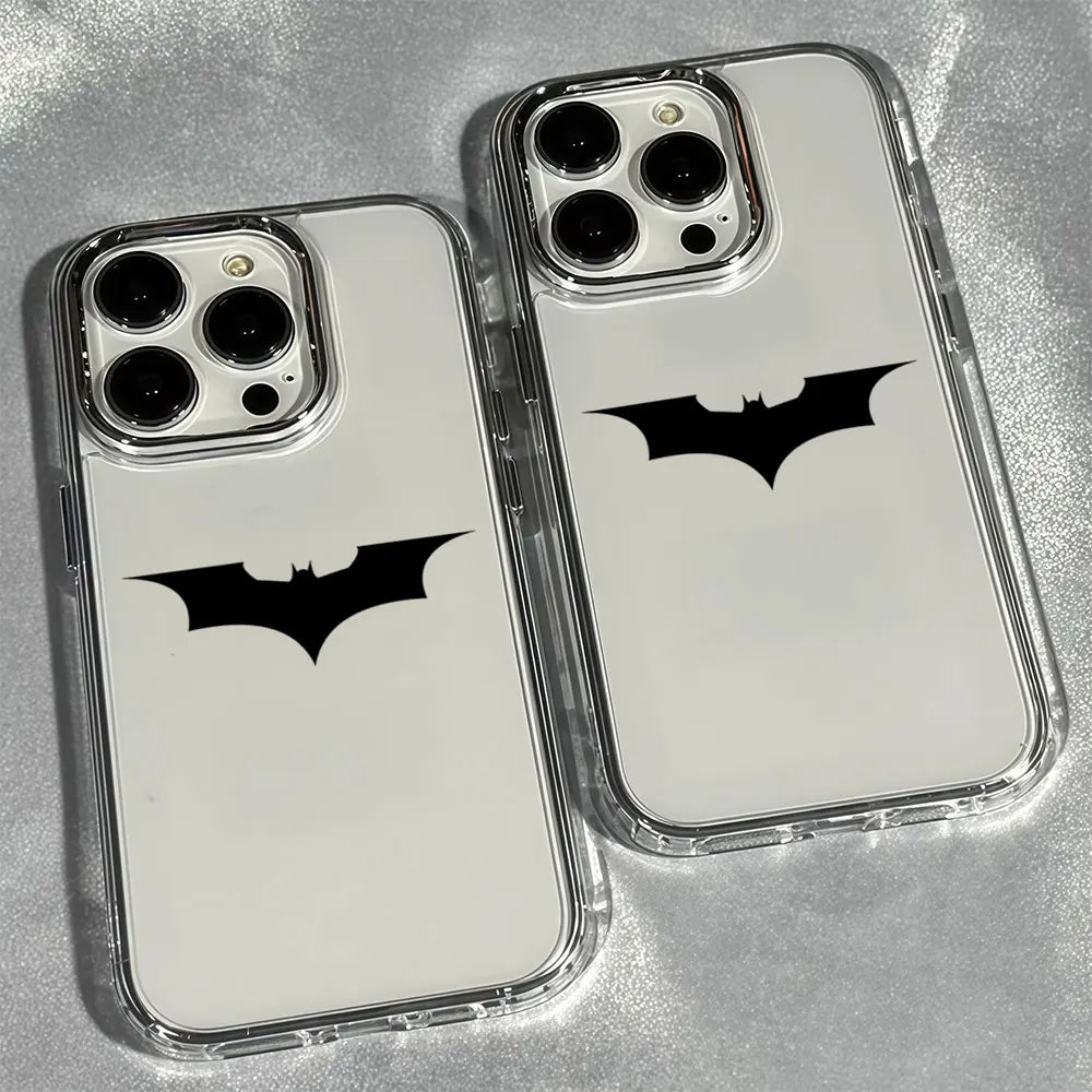 Premium Transparent Phone Case - Silver Lens Armor Cover