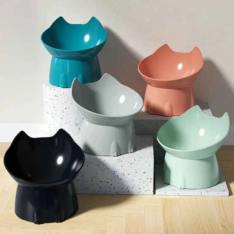 Premium Elevated Cat Bowl - Anti-Tip Tilted Design