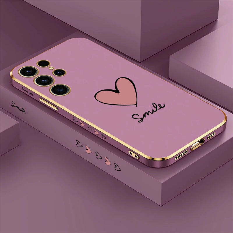 Luxury Plating Samsung Silicone Case - Shockproof Cover