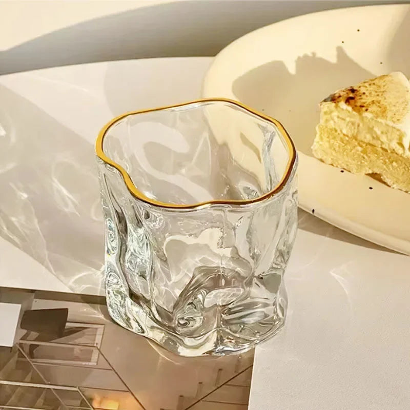 Elegant Luxury Irregular Whiskey Glass - 280ml