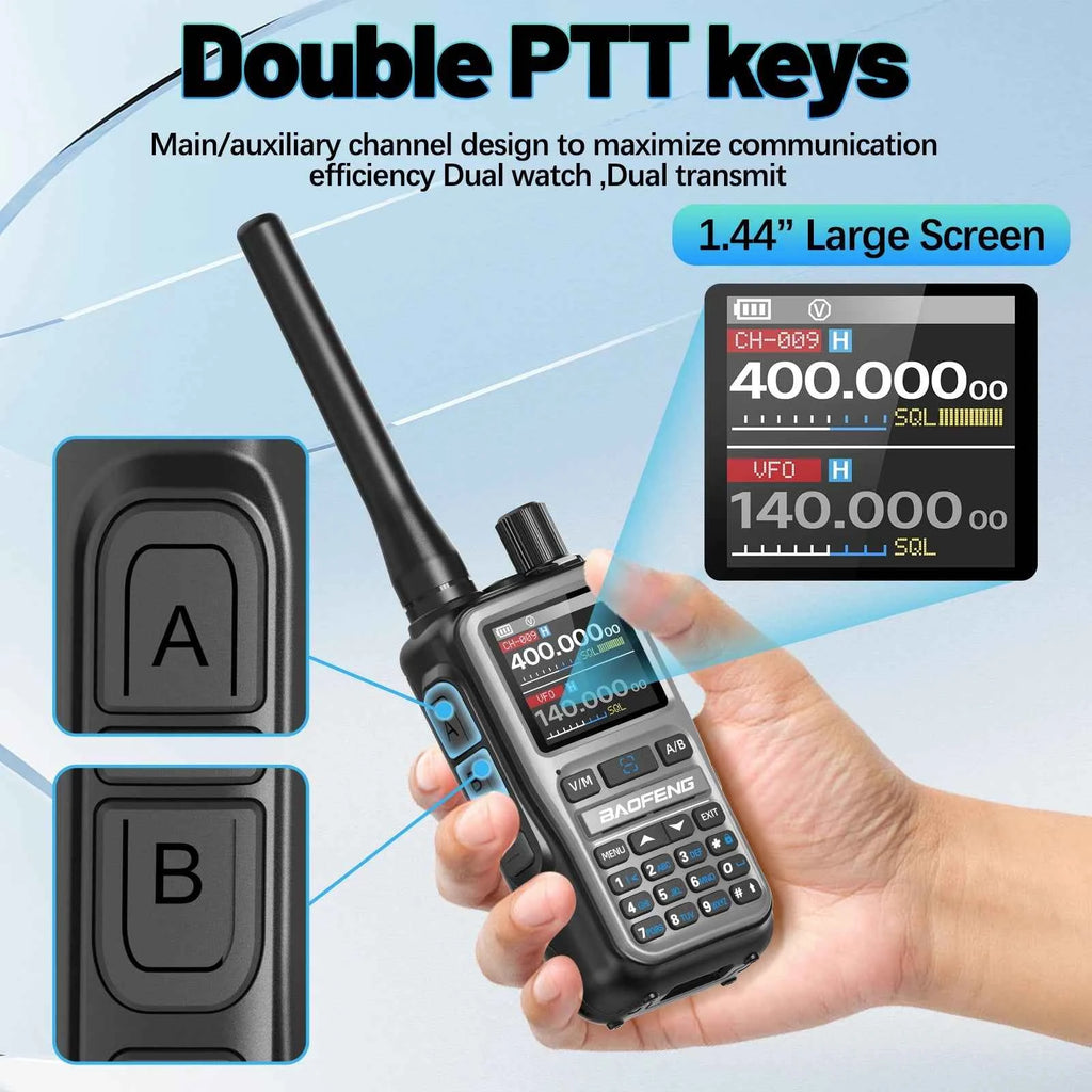 Professional Mini Walkie Talkie - Multi-Band & Bluetooth Two-Way Radio