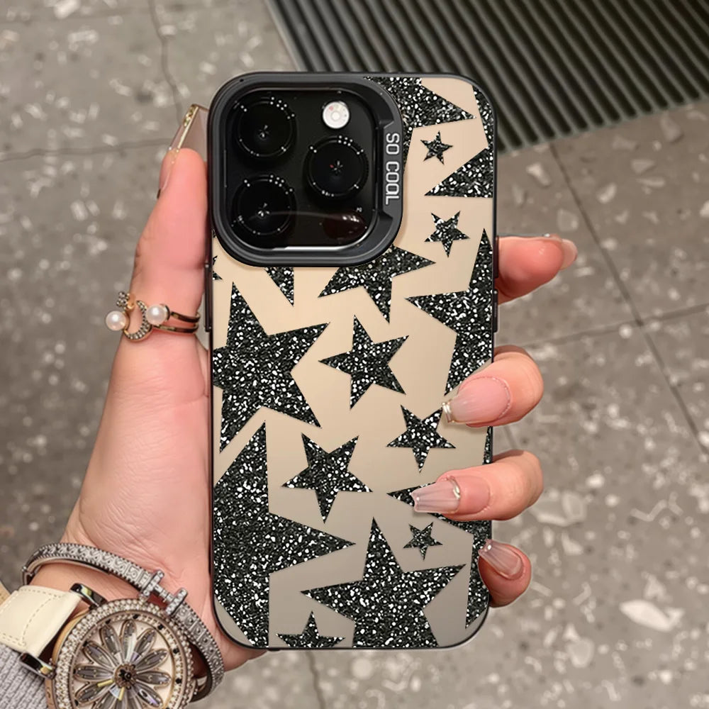 Premium Luxury iPhone Star Case - Hard Matte IMD Cover