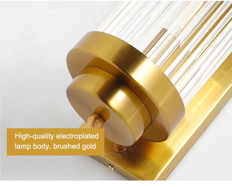 Elegant Modern Wall Sconce - Brushed Gold LED Lamp