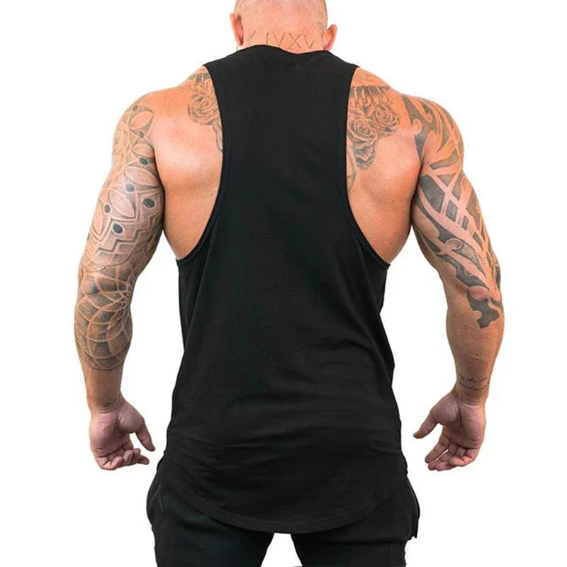 Breathable Men's Running Tank Top - Cotton Gym Sleeveless Shirt