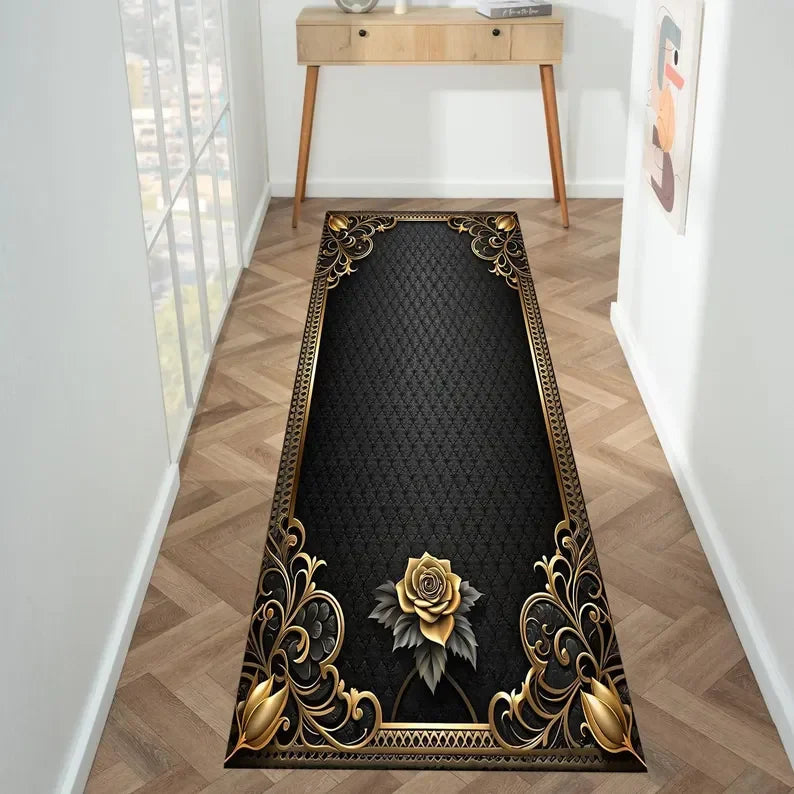 Luxury Baroque Carpet Rug - Vintage Hallway & Living Room Floor Mat