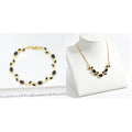 Elegant Crystal Leaf Jewelry Set - Premium Necklace & Bracelet