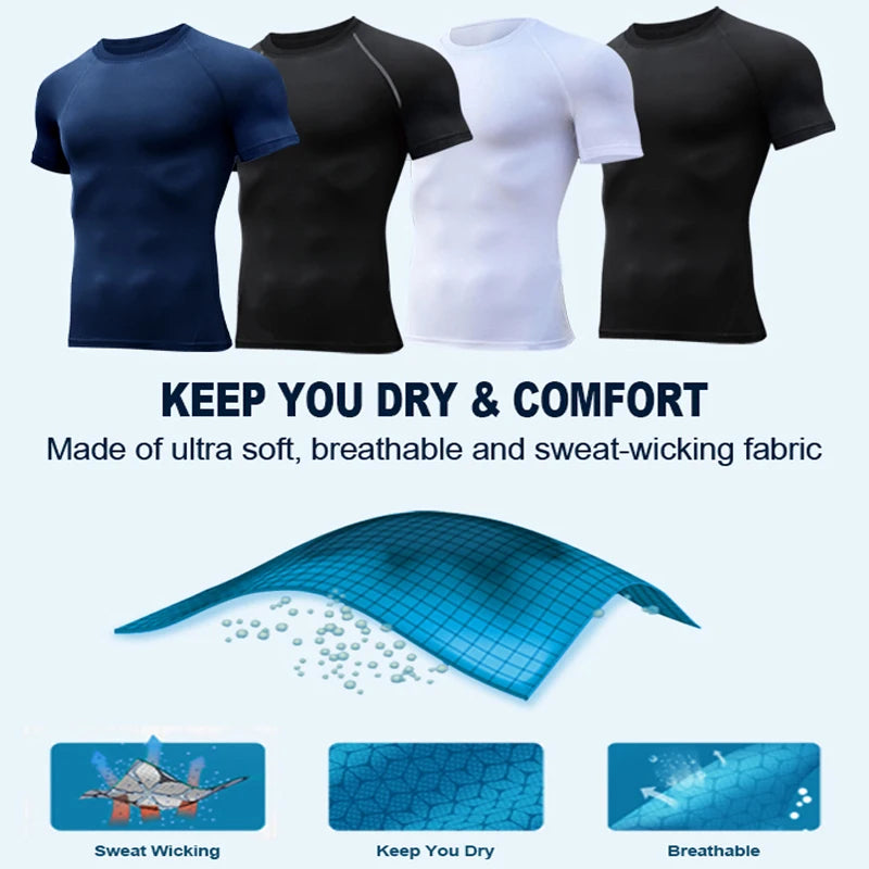 Premium Men's Spider Graphic Compression Shirt - Quick Dry Rash Guard