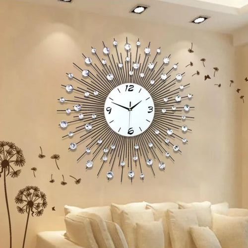 Luxury Electronic Wall Clock - European creative starry sky design with silent quartz movement
