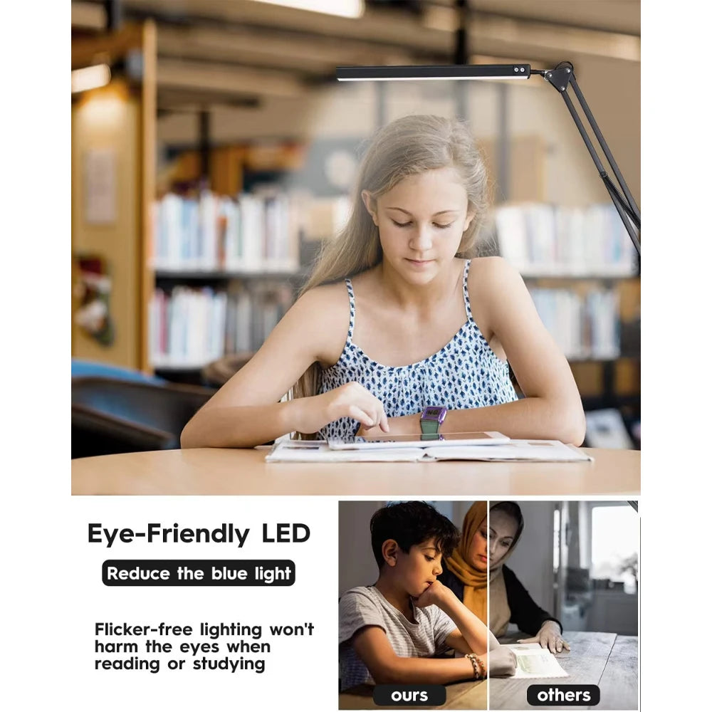 Premium LED Desk Lamp - Adjustable Angle & Eye-Caring