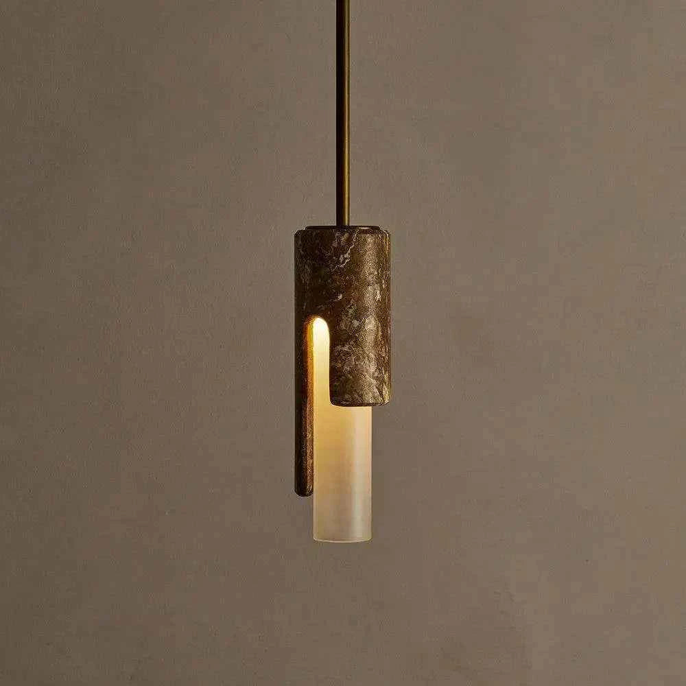 Luxury Natural Stone Pendant Lamp - Wabi-sabi Art Chandelier