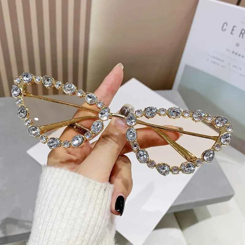 Luxury Vintage Cat Eye Sunglasses - UV400 Metal Frame