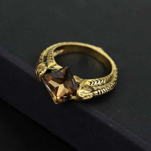 Deathly Hallows Ring - Elegant Voldemort Horcrux Crystal Jewelry