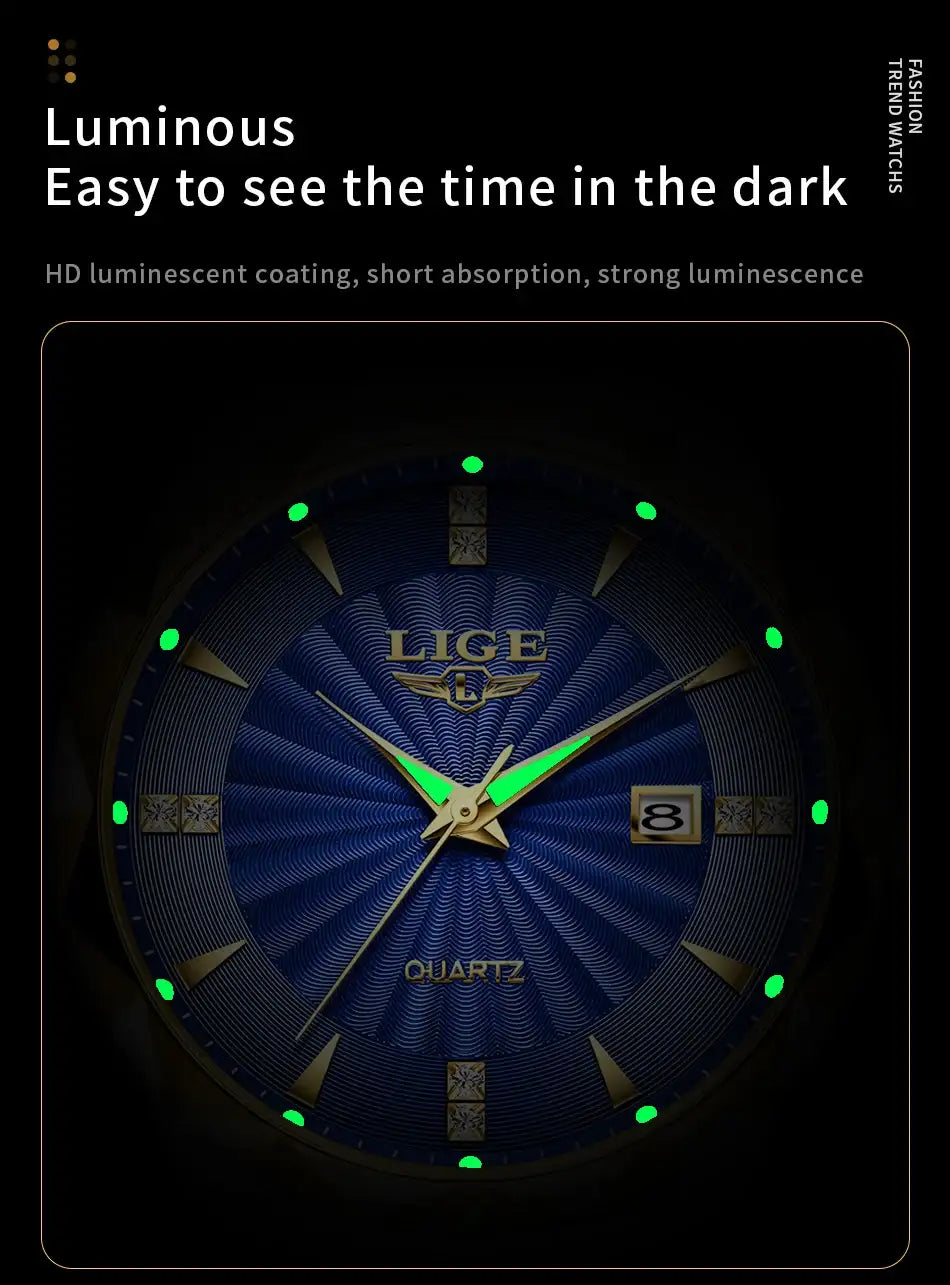 Elegant Women's Luxury Quartz Watch - Waterproof & Luminous