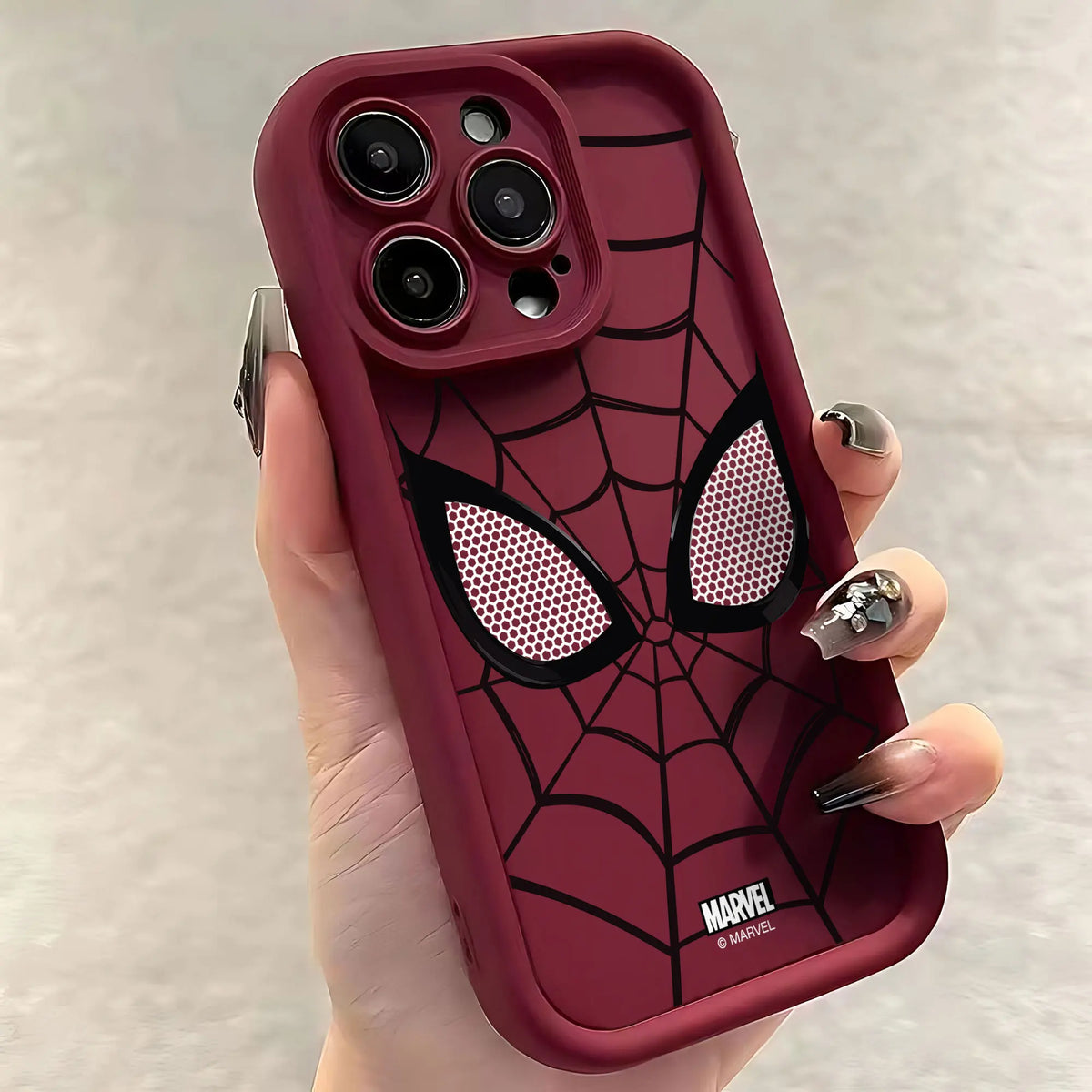 Premium Spider Man Phone Case - Sleek Black & White Marvel Cover