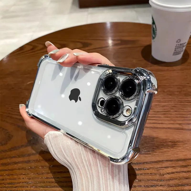 Luxury Plating Clear Shockproof Phone Case - Premium Protection