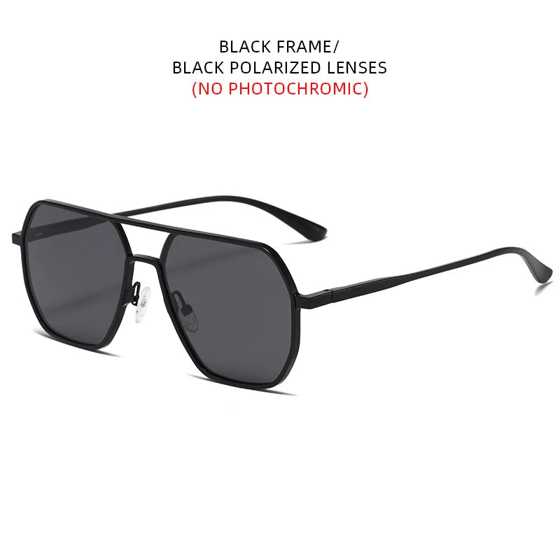 Luxury Metal Photochromic Sunglasses - Polarized UV400