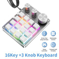 Premium Programmable Macro Keypad - 16 Keys 3 Knobs Hot-Swap