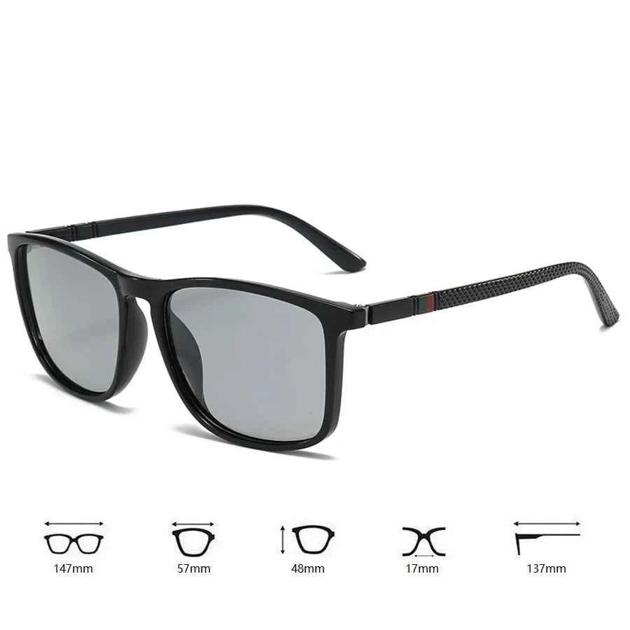 Fashion Photochromic  Vintage Sunglasses Men Women Square Brand Designer Sun Glasses Man Driving Fishing Eyewear