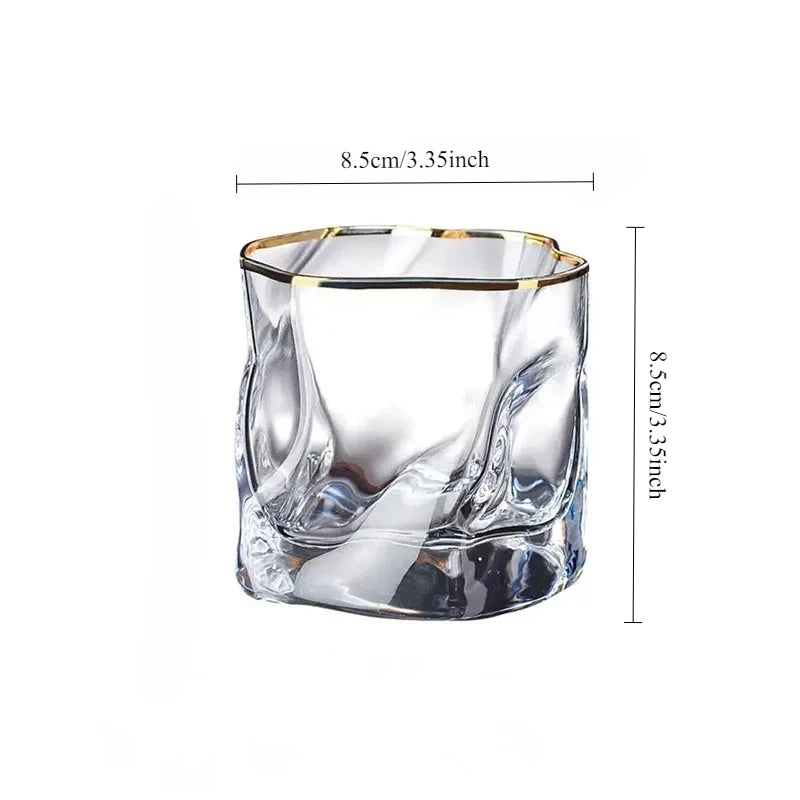Elegant Luxury Irregular Whiskey Glass - 280ml