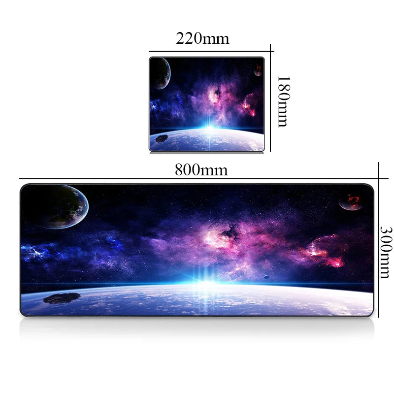 Premium Gaming Desk Mat - Large Mousepad with Galaxy Design